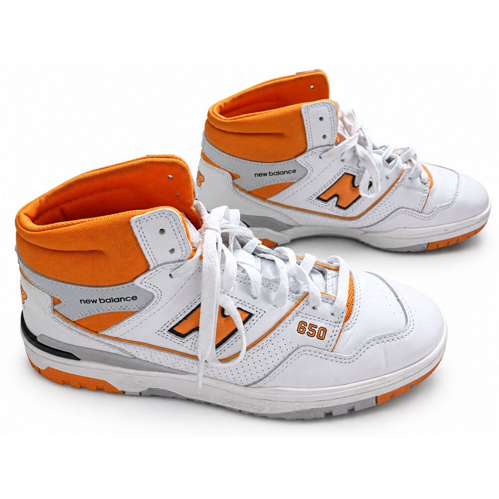 New Balance 650R Canyon BB650RCL Men's 8.5 White Orange High Top Sneakers